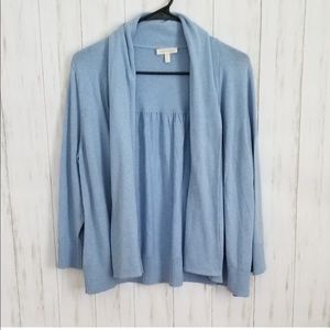 Eileen Fisher Light Blue Open Front Cardigan